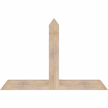Ekena Millwork Portland Smooth Timber Gable Bracket, Douglas Fir, 60"W x 40"H x 3 1/2"D x 5 1/2"F, 16/12 Pitch GBW060X40X0406POR00SDF
